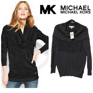 Michael Kors Fringe Cowl Neck Sweater